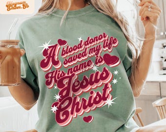 Retro Christian Valentines PNG Duo: Jesus Shirt Design (Digital Download)