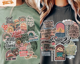 2 Inspirational Christian retro Collages PNG Sublimation Designs, Popular Christian PNG Files for Sublimation, Vintage Jesus Shirt Designs