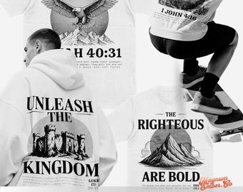 Father's Day Christian Men's Tshirt Design Bundle: Bible Verse, Bold Faith Pngs (Digital Download)