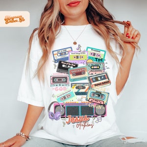 Retro Christian Cassette Tape Collage: Jesus Anthems PNG (Digital Download)