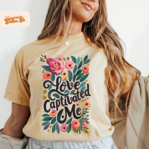 Love Captivated Me Floral Christian PNG: Retro Jesus Shirt Design (Digital Download)