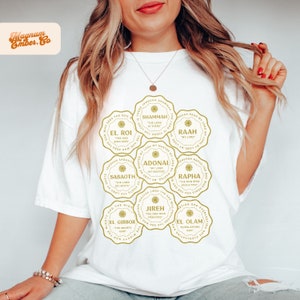 Names of God Encouraging Retro Christian Collage SVG + PNG, Sublimation Designs, Popular Christian PNG Files for Sublimation, Jesus Designs