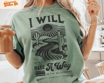 I Will Make A Way Isaiah 43 19, Christian PNGs, Sublimation Designs, Popular Christian PNG Files for Sublimation,Vintage Jesus Shirt Designs