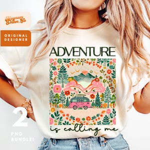 Camping PNG DUO,  Brushstroke retro, Outdoor Adventure Designs, Family Camping, Sublimation Files for Crafts and Apparel
