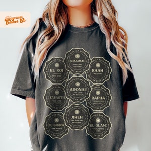 Names of God Encouraging Retro Christian Collage SVG + PNG, Sublimation Designs, Popular Christian PNG Files for Sublimation, Jesus Designs