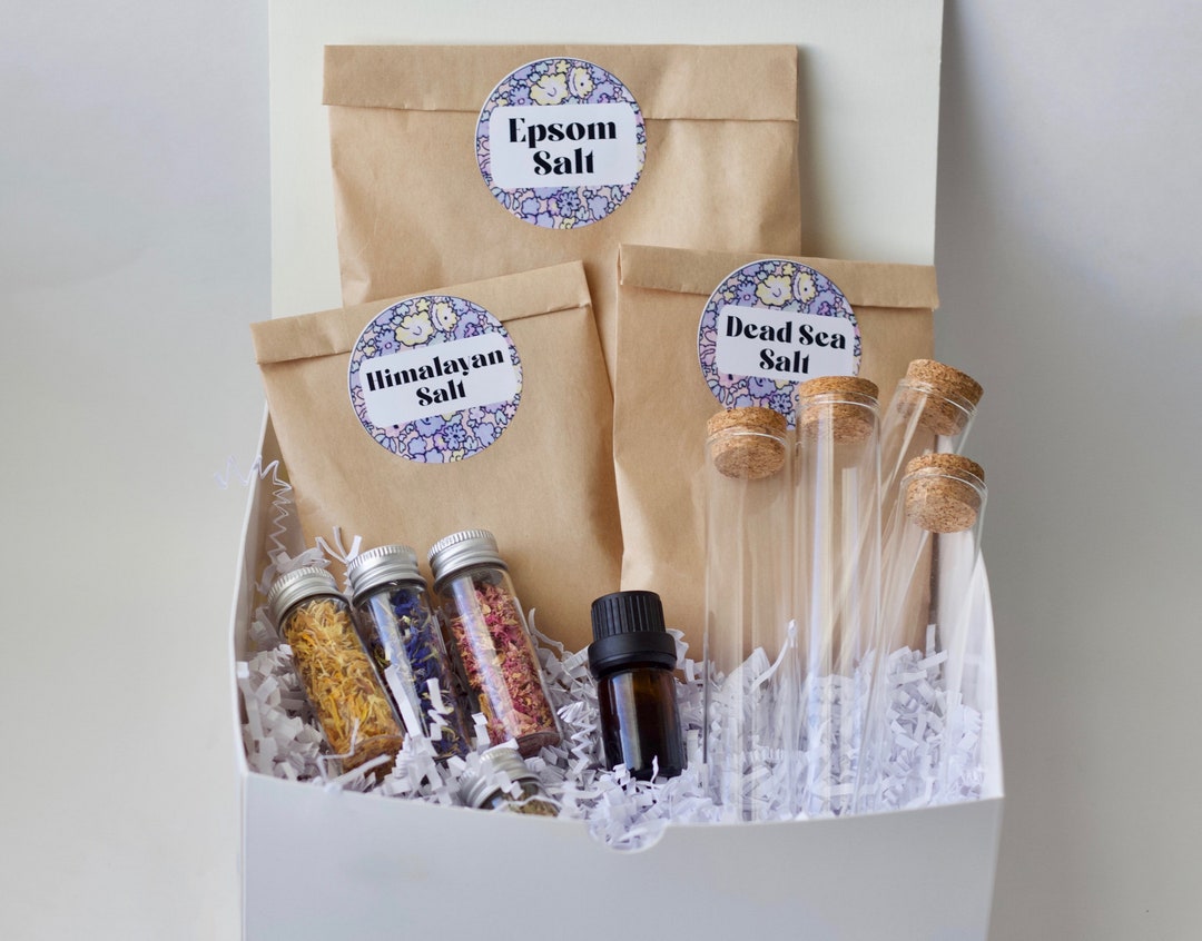 DIY Floral Bath Salt Kit Etsy