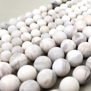 Grade AAA, Matte Natural Gemstone Round Loose Beads, Crazy Lace Agate Genuine Beads  6MM, 8MM, 10MM, Full Strand 15.5&quot; inches, GRN146