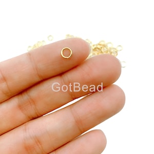 100PCS 4mm/ 5mm Open Jump Ring, Gold Plated Jump Rings, Bulk Gold Jump Rings, Jump Rings, 22K Gold Plated, 23 Gauge, 4mm/ 5mm, DIY002-A813