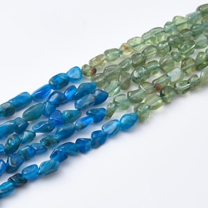 Natural Apatite Peridot Chip Beads, 10mm Chip Beads, For Jewelry Making Beads, Healing Crystal Gemstone Freeform Chip Nugget Beads GRN525