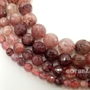 AAA Natural Sunstone Round Beads Faceted 6mm 8mm 10mm 12mm Genuine Sunstone Faceted Round Gemstone Beads 15.5&quot; Full Strand GRN059