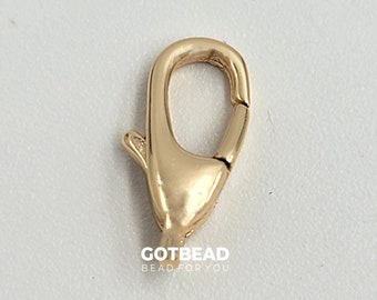 1pc Wholesale Lobster Clasp, Gold Filled Lobster Claw with Jump Ring for Jewelry Necklace Bracelet Anklet Making, 12x6mm, CL516