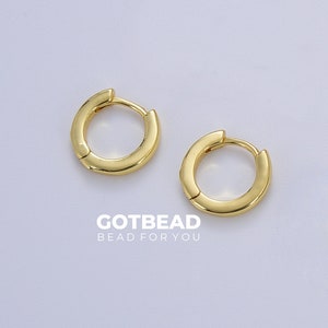 ピアス Round Hoop One Touch Earrings #7114 1 Pair Round One Touch Earring, Hypoallergenic Round Hoop