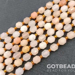 Genuine Natural Flash Orange Moonstone Beads, Grade AAA Barrel Cut Shape 8mm, High Quality Orange Moonstone, Full Strand GRN315