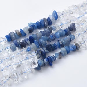 Natural Sodanite Crystal Chip Beads, 10mm Chip Beads,For Jewelry Making Beads, Healing Crystal Beads, Gemstone Freeform Nugget Bead GRN549