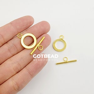 1 Set 16mm Gold Filled Toggle Clasp, Silver Toggle Clasp, OT Clasp for Jewelry Making Supply, CL522