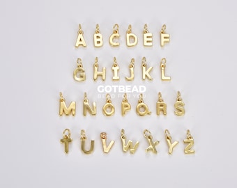 Gold Filled  Personalized Initial Charm Initial Pendant, Letter Charm, Minimalist Alphabet Letter Charm, Monogram Charm Add On Charm, CP1242