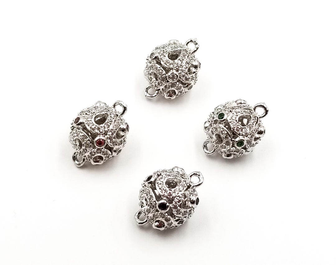 Ball Connector, Round Connector, Micro Pave Round Connector, Round ...