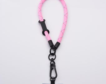 Handgemaakte paracord-telefoonpolsband | Kleurrijk draagkoord voor mobiele telefoon | Duurzame sleutelhanger met polsbandje voor iPhone, Samsung, Android en meer