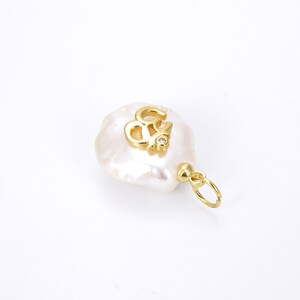 18k Gold Filled Pearl Charms White Round Pearls Micro Pave - Etsy