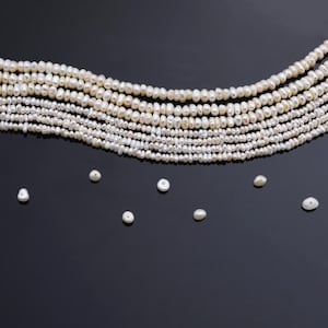 Seed Pearls Mini Potato Pearls, Freshwater Pearls, Fresh Water Pearls, Seed Pearls, Pearl Beads for Jewelry Making  2mm, 4mm FWP027