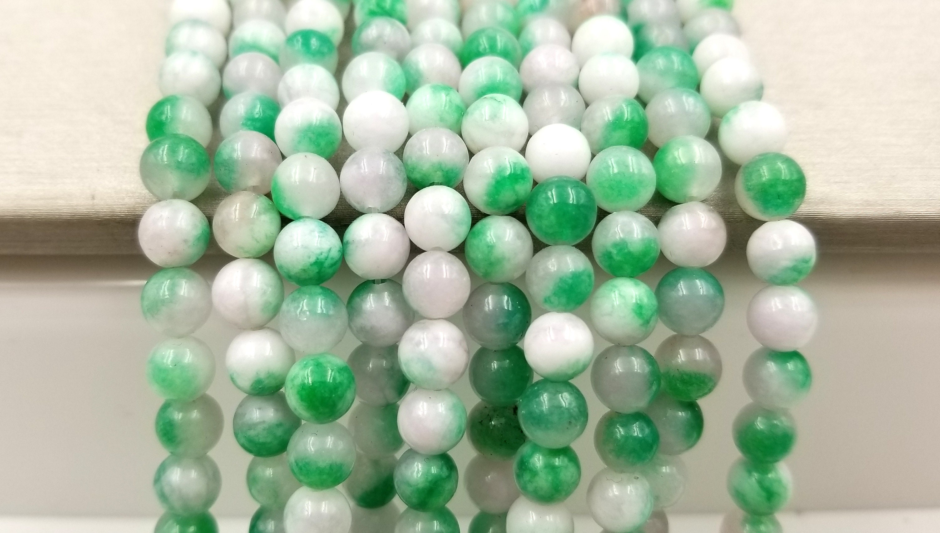 13 Different Colors Shiny Dye Jade Round Loose Beads 6mm Etsy