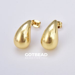 Tear Drop Dome Hoops (Greek Inspired Collection) | Flaire & Co.