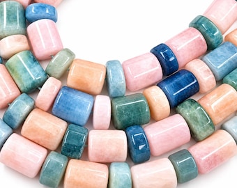 Mixed Beryl Beads A++, Pastel Morganite Mix, Faceted Barrel and Coin Shapes for Jewelry Making Supplies  Full Strand PRP052