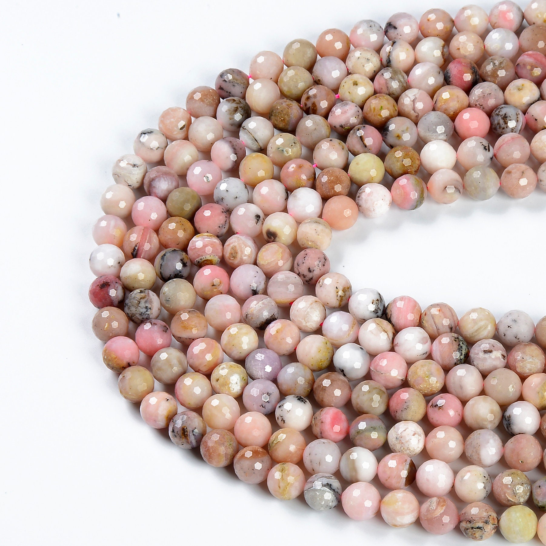 【美品】LANIE pink opal BEADS 両耳 plating | LANIE