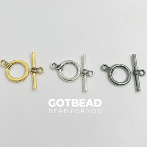 1 Set Gold Toggle Clasp, End Clasp, Bracelet Clasp, Gold OT Clasp for Jewelry Making Supply, COBD118