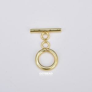 Toggle Clasp 14K Gold Filled for DIY Bracelet Necklace Jewelry Making Supply, Toggle Clasp for Jewelry Making, 1 Set Gold Toggle Clasp CL444
