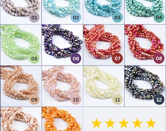 High Quality Faceted Rondelles Spacer 6mm Crystal Glass Beads Classic Jewelry DIY Loose Beads 14-20" Strand ORG221