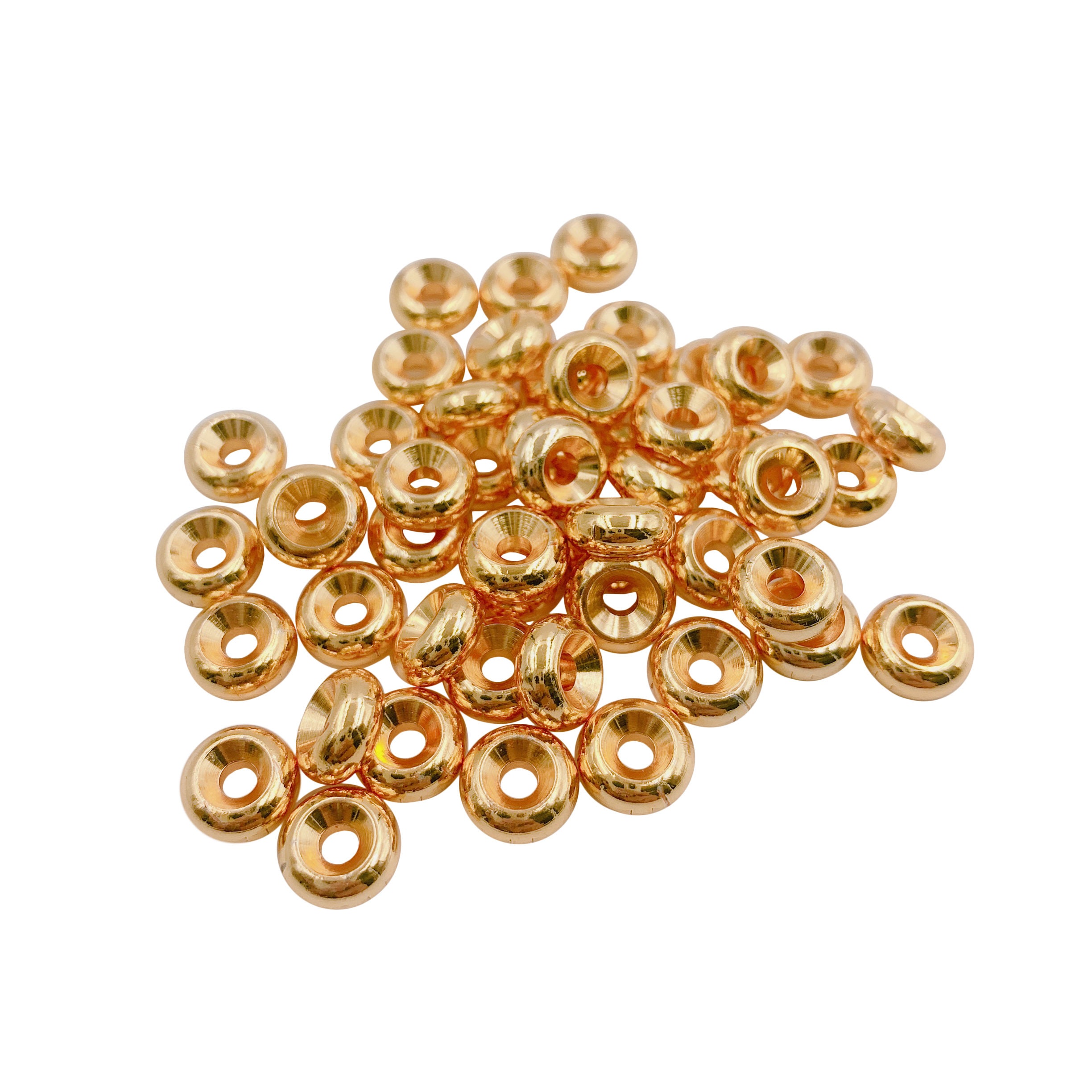 14K Gold filled Spacer Perlen in 6/8mm Rondelle Nahtlose Etsy