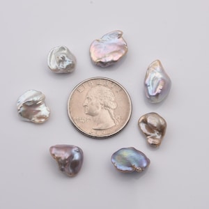 Natural Freshwater Pearl Seed Nugget Keshi Pearl Bead, High Quality Keshi Pearl Bead, Keshi Pearl, By Piece, 14mm FWP048