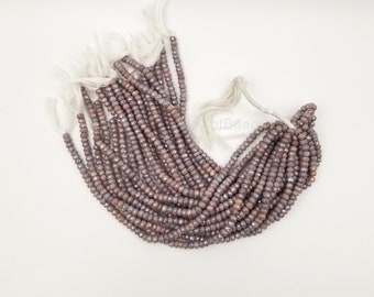 Mystic Coated Moonstone Beads Faceted Rondelle Stone Bead Semi Precious Natural Gemstone 8mm 8" Strand, PRP476