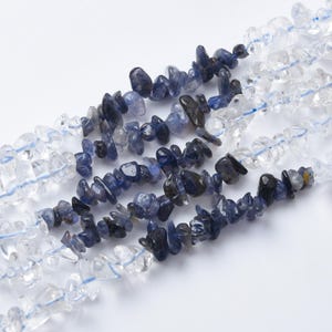 Natural Iolite Crystal Chip Beads, 10mm Chip Beads,For Jewelry Making Beads, Healing Crystal Beads, Gemstone Freeform Nugget Bead GRN548