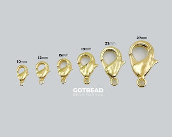 1pc Wholesale Lobster Clasp, Gold Filled Lobster Claw Clasp for Jewelry Making, Size Option 9/10/12/15mm, CL424