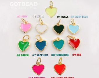 Set of 5 Charms Valentine/'s Day Charms Enamel Heart Arrow Charm Set of 10 Charms Bulk Charms Heart Charms Set of 20 Charms
