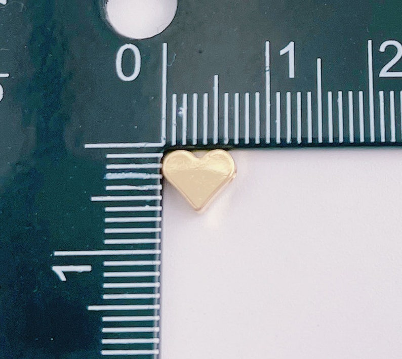 BD090 Small Heart Spacers for Bracelet Necklace in 18K Gold Filled Gold Heart Spacer Beads Dainty Heart Spacer Bead Brass Spacer Beads