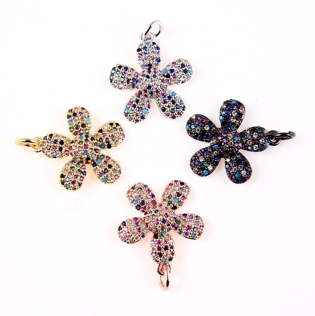 ★daisy★✾14kgf NEW 100% PANDORA Rose 14k Gold P Pink Daisy Spacer Clip Charm