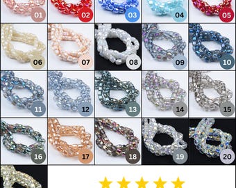 Cylinder Shape 8mm Shiny Colorful Faceted Crystal Glass Loose Beads For Jewelry Making DIY Crafts Findings 14-20" Strand ORG224
