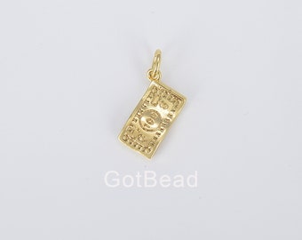 money bolsa charm gold