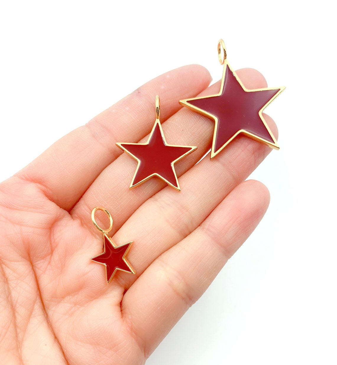 Enamel Star Charm Enamel Star Charm Star Pendant Charm Etsy