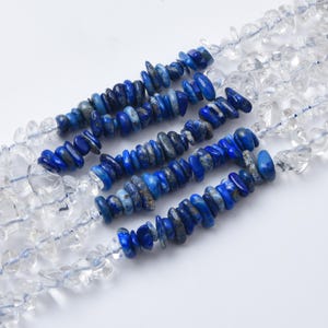 Natural Lapis lazuli Crystal Chip Beads, 10mm Chip Beads For Jewelry Making Beads, Healing Crystal Bead Gemstone Freeform Nugget Bead GRN550