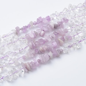 Natural Lavender Jade Gemstone Chip Beads, Crystal Chip Beads Strand, Irregular Shape DIY Beads, For Jewelry Making, Necklace Beads GRN560