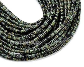Natural Kambaba Jasper 4.3mm Heishi Genuine Gemstone Loose Bead Jewelry Supply Bracelet Necklace Material Support Wholesale PRP453