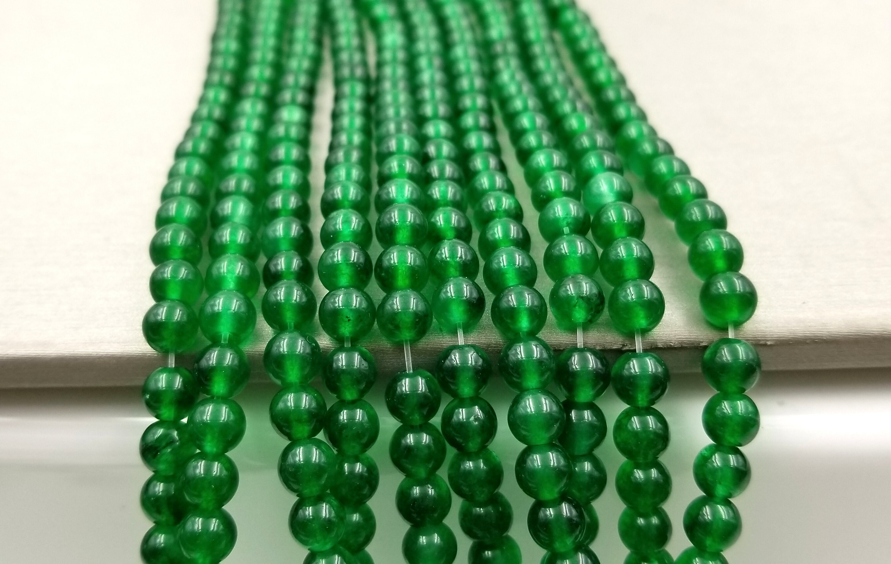 13 Different Colors Shiny Dye Jade Round Loose Beads 6mm Etsy
