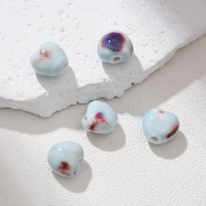 Heart Ceramic Beads Colorful Ceramic Beads for DIY Jewelry Finding Necklace Bracelet, Ceramic Hand Painted Beads High Quality 13x9mm, ORG254