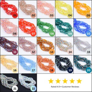Faceted Beads Classic Round Crystal Glass Beads Fashion Jewelry Beads Findings Charm Beads For DIY Jewelry Making10mm 14-20&quot; Strand ORG240