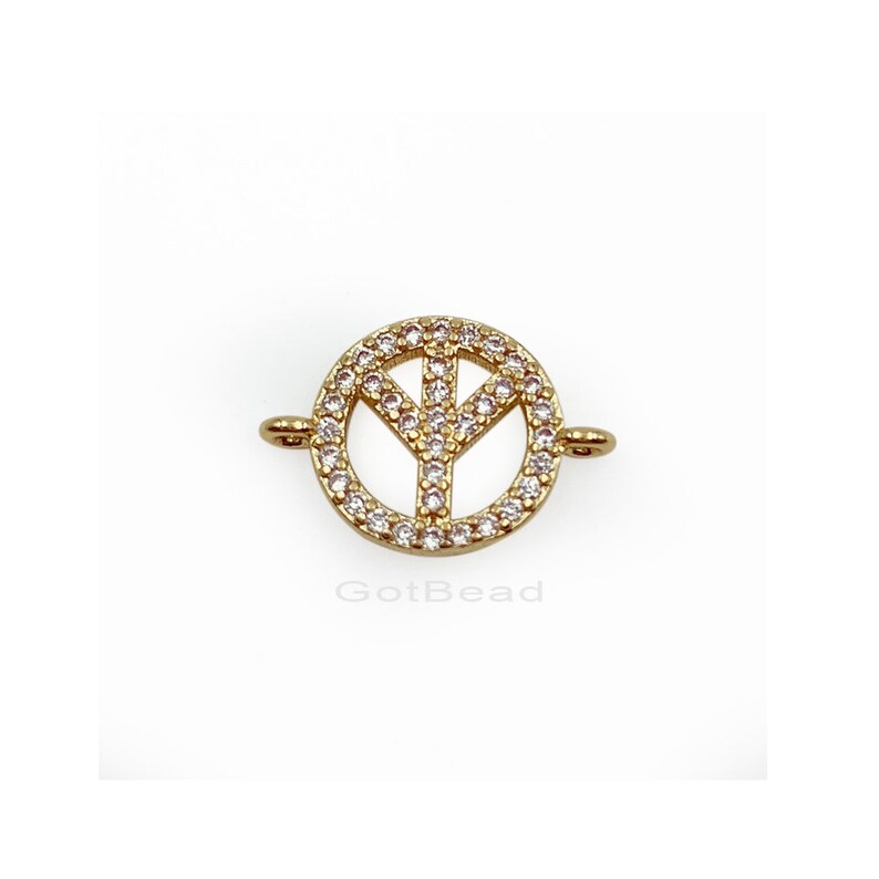 14K Gold Charm Connector Heart Connector Little Girl Etsy