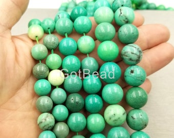 Natural Moss Green Opal Gemstone Grade AAA Round Loose Beads, Opal Round Beads, Opal Gemstone, 6mm, 8mm, 10mm, 12mm, 14mm, GRN157-A605